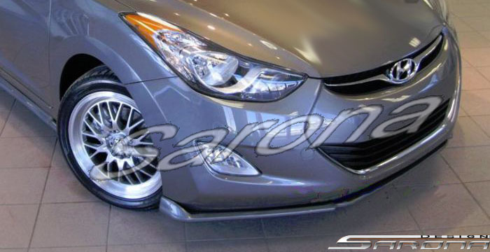 Custom Hyundai Elantra  Sedan Front Add-on Lip (2011 - 2013) - Call for price (Part #HY-004-FA)